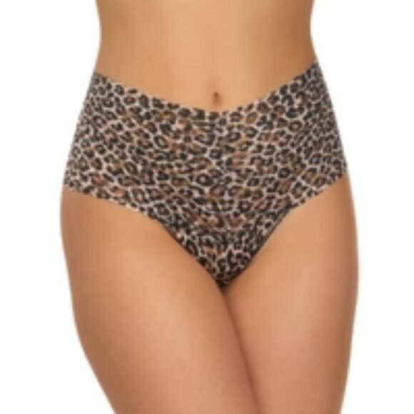 Printed Retro Lace Thong Classic Leopard - Picture 1 of 3